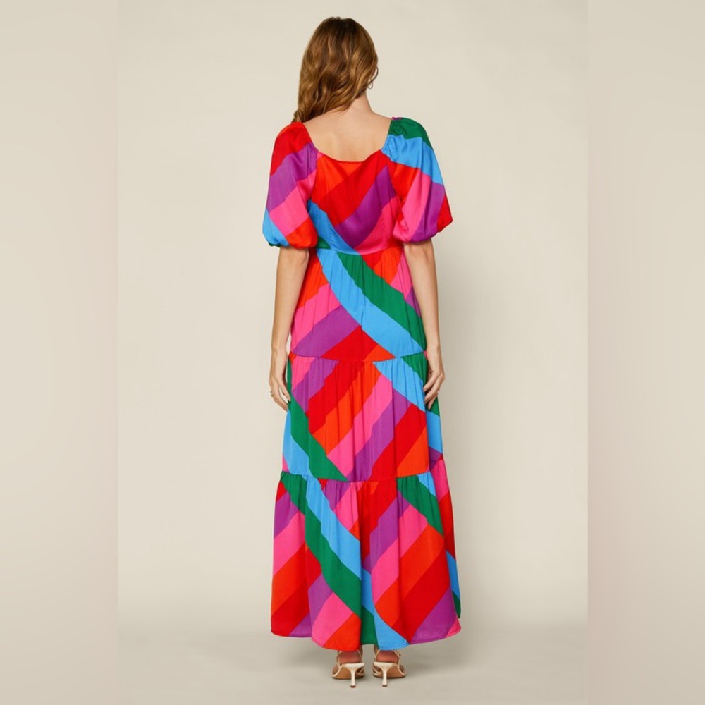 Skies Are Blue Multicolor Striped Maxi Dress - Picture 2 of 14